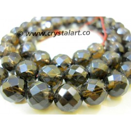 Smokey Quartz Faceted 36 Beads of Strings