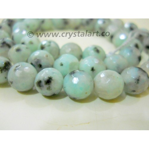 White Rainbow Moonstone Faceted 36 Beads of Strings