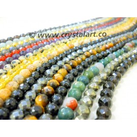 Mix Stones Faceted 36 Beads of Strings