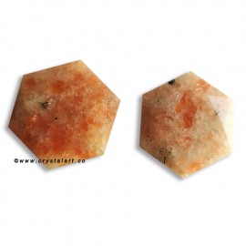 Sunstone Flat 30 MM Merkaba Healing Stone Loose