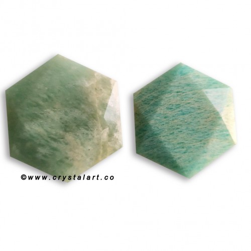 Amazonite Flat 30 MM Merkaba Healing Stone Loose