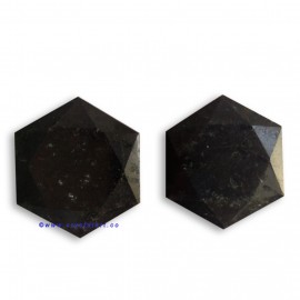 Black Troumaline Flat 30 MM Merkaba Healing Stone Loose