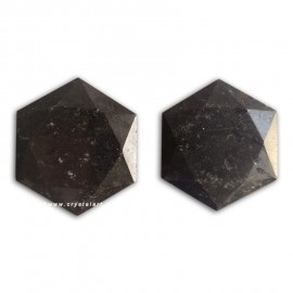 Black Troumaline Flat 30 MM Merkaba Healing Stone Loose