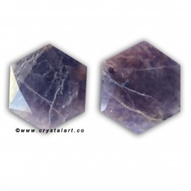 Amethyst Flat 30 MM Merkaba Healing Stone Loose