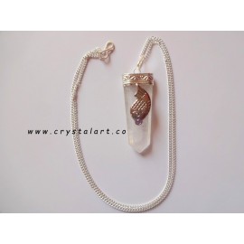 Crystal Quartz Flat Point Charm Pendants