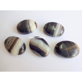 Black Banded Onyx Cabachone Stones