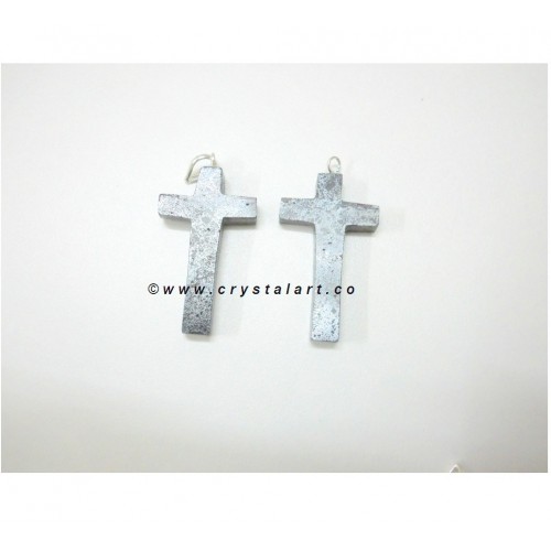 Hematite Cross Shape Pendants