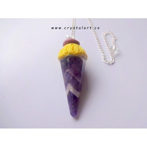 Amethyst Eight Faceted Tibetan Dousing Pendulum