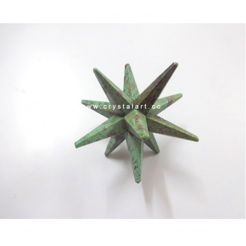 Ruby Zoisite 12 Point Merkaba Star