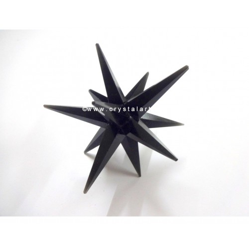 Black Obsidian 12 Point Merkaba Star