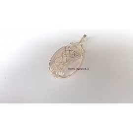 Crystal Quartz Wire Wrapped Design Cabacone Pendants