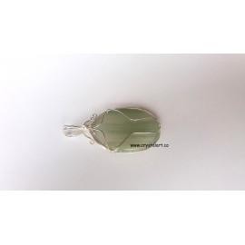 Green Aventurine Wire Wrapped Cabacone Pendants