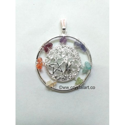 7 Chakra Chips Charm Pendant