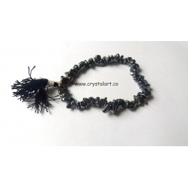 Hematite black tassel chips bracelets