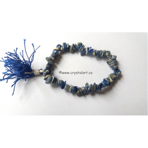 Lapis lazule with tassel chips bracelets