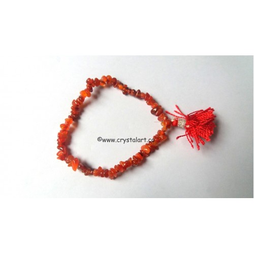 Red carnelian with tassel chips bracelets