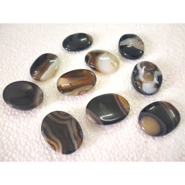 Black Onyx Sulemani Agate Stone Worry Stones