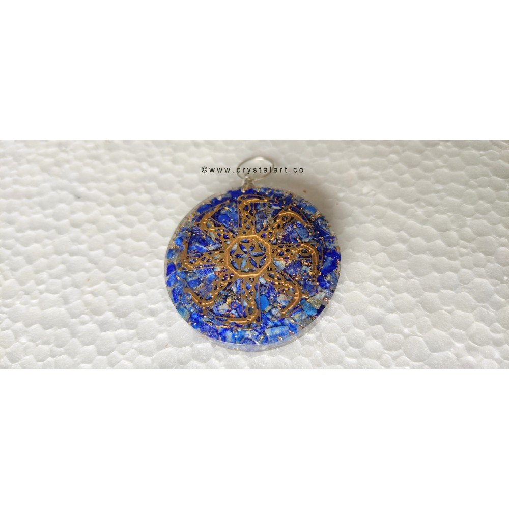 Lapis Lazule Round Shape 50 mm Orgone Pendants