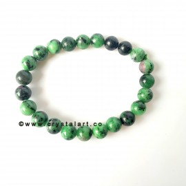 Ruby Zoisite 8 MM Natural Stones Plane Beads Bracelets Unisex