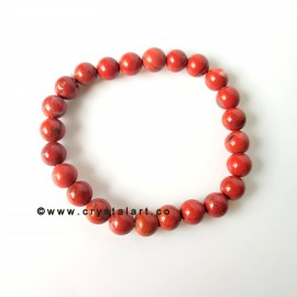 Red jasper 8 MM Natural Stones Plane Beads Bracelets Unisex