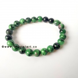 Ruby Zoisite 8 MM Natural Stones Plane Beads Bracelets Unisex