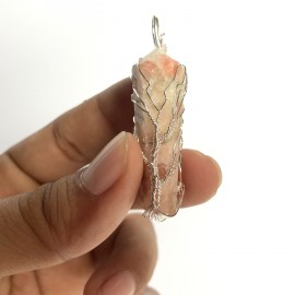 Sunstone Double Terminated Points Fully Wrapped Pendants