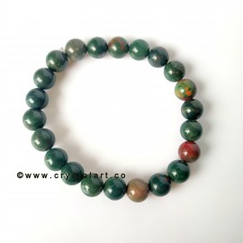 Blood Stone 8 MM Natural Stones Plane Beads Bracelets Unisex