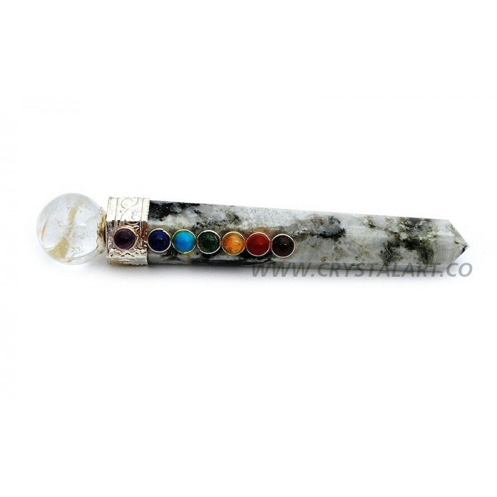 Black Agate Chakra Healing Wand