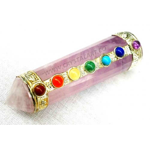 Amethyst 4-5 Inch Faceted Chakra Healing Stick