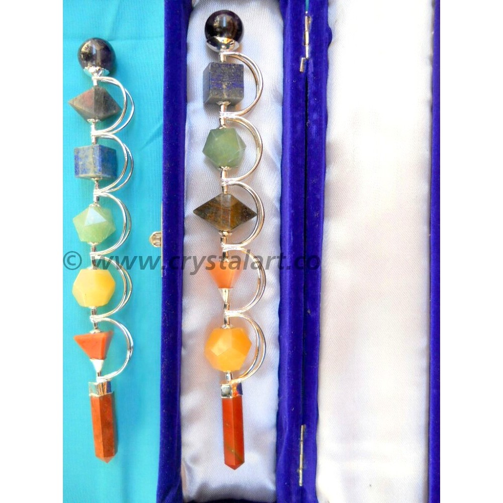 7 Spinning Chakra Platonic Solids Geometry Healing Sticks