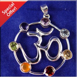 Chakra OM Metal Pendant