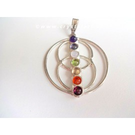 Third Eye Chakra Plated Metal Pendants