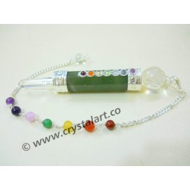 Green Aventurine Healing Stick Chakra Chain Pendulum