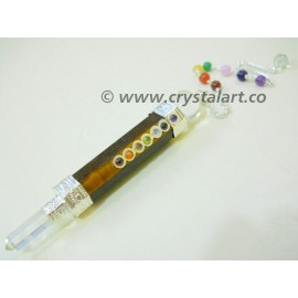 Tiger Eye Healing Stick Chakra Chain Pendulum