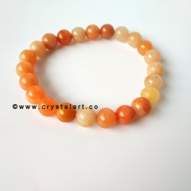 Yellow Aventurine 8 MM Natural Stones Plane Beads Bracelets Unisex