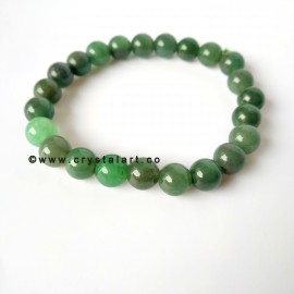 Green Aventurine 8 MM Natural Stones Plane Beads Bracelets Unisex