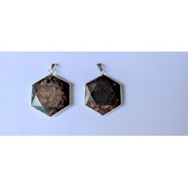 Garnet Flat Star of David Pendants