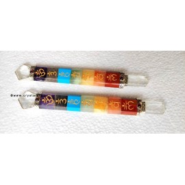 Chakra Bonded Engraved Symbol Star of David Flat Healing Sticks