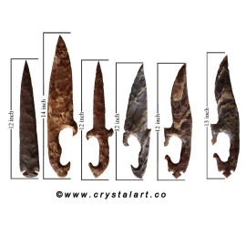 Mix Agate Stones Extra Long Big Size Native American Arrowhead Knives