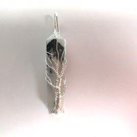 White Rainbow Moonstone Double Terminated Points Fully Wrapped Pendants