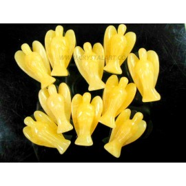 Yellow Jade Carved 2 Inch Angels