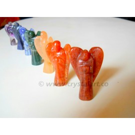 Seven Chakra Carved 2 Inch Angel (7 piece set)