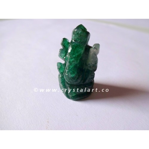 Green Myca Agate Carving Ganesha