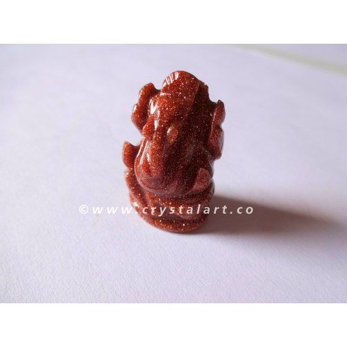 Goldstone Carving Ganesha