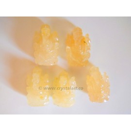 Yellow Jade Carving Ganesha