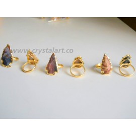 Electroplated Arrowheads Finger Ring