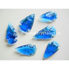 Blue Glass Stone Arrowheads