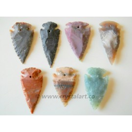 2.5 Inch Single Drilled Indian Agate Arrowheads