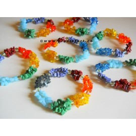 7 CHAKRA GLASS CHIPS BRACELETS