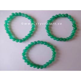 Green Jade Plane Beads Bracelets